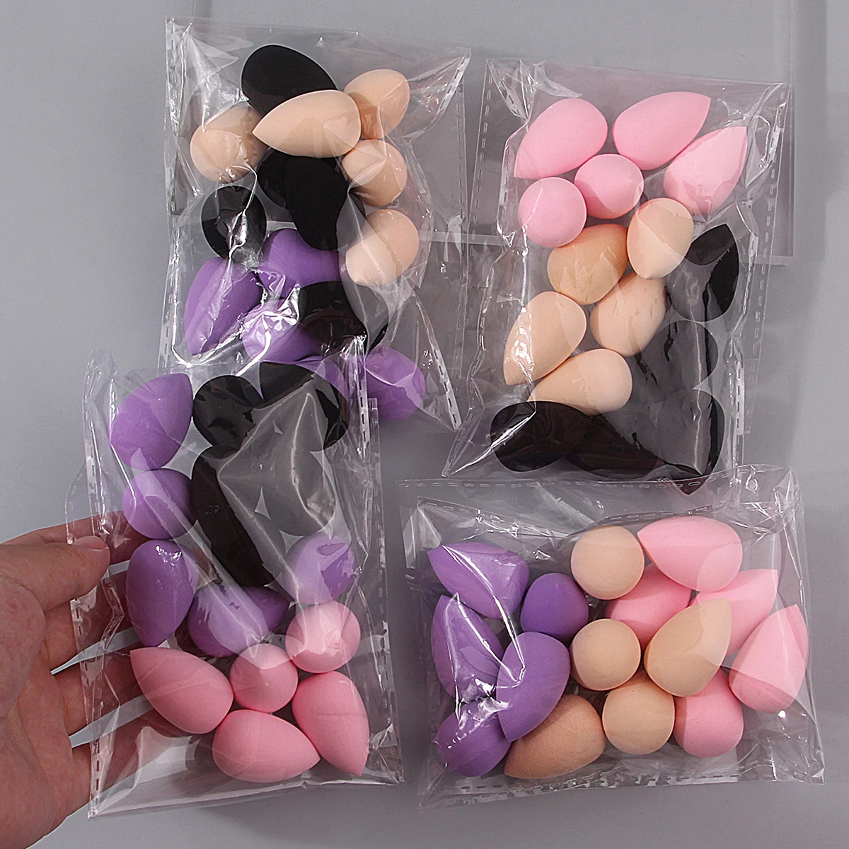 15PCS Affordable mini makeup sponge and beauty egg set, a special makeup tool for applying makeup without powder sticking