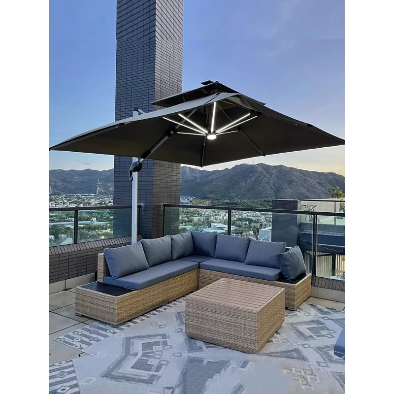 

Мебель для улицы, диван из ротанга, двор, отдых на открытом воздухе, балкон, стул из ротанга, солнцезащитный крем, подходит для стильного украшения