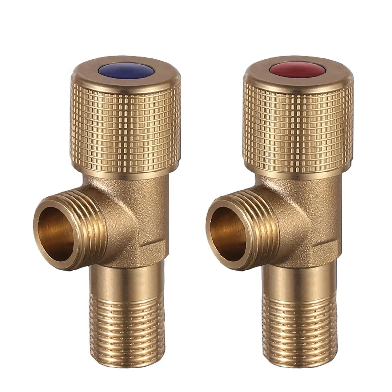 

Universal Triangular Switch Valve Precision Copper Angle Valve 1/2 "External Threaded Bathroom Wall Mounted Corner Faucet