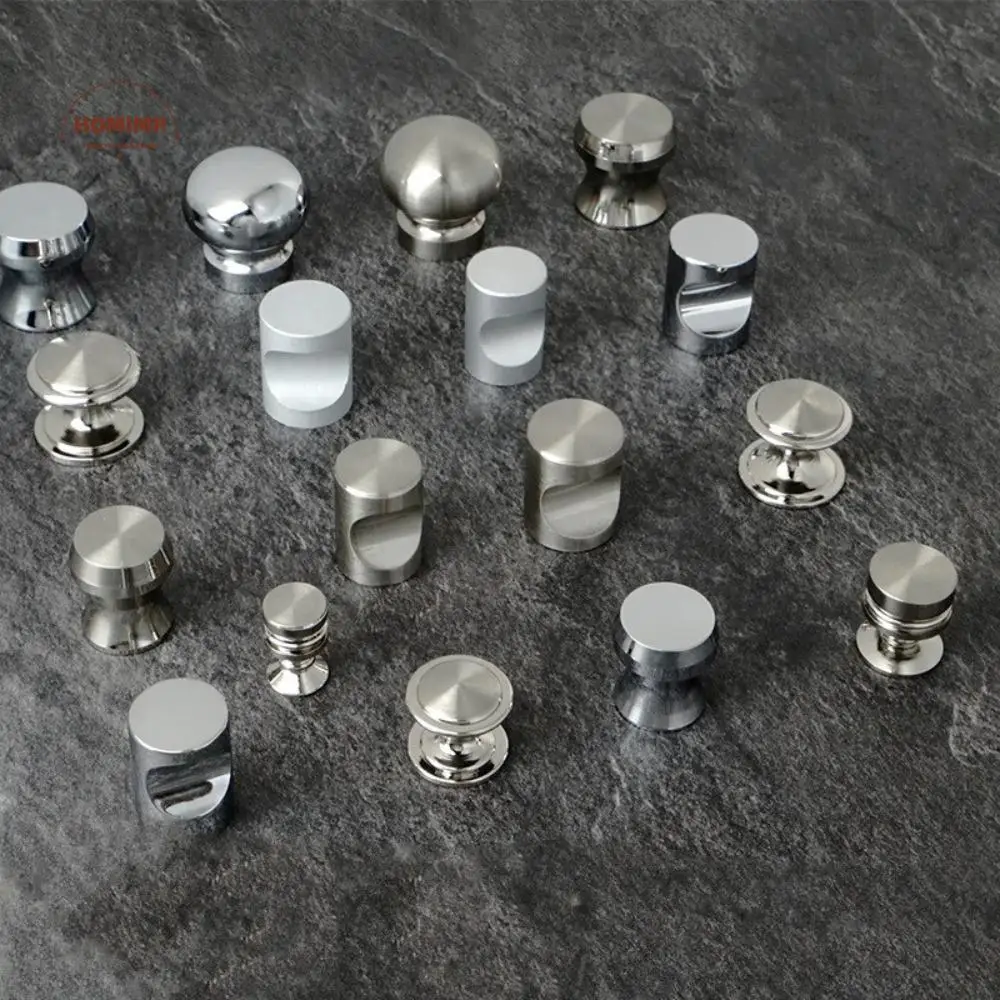 

Single Hole Furniture Handle Space Aluminum Modern Cabinet Pulls Durable Silver Furniture Knobs Home Decoration