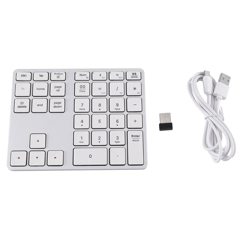 Bluetooth 5.0 Wireless Numeric Keypad 35 Keys Digital Keyboard For Windows Android PC Tablet Laptop