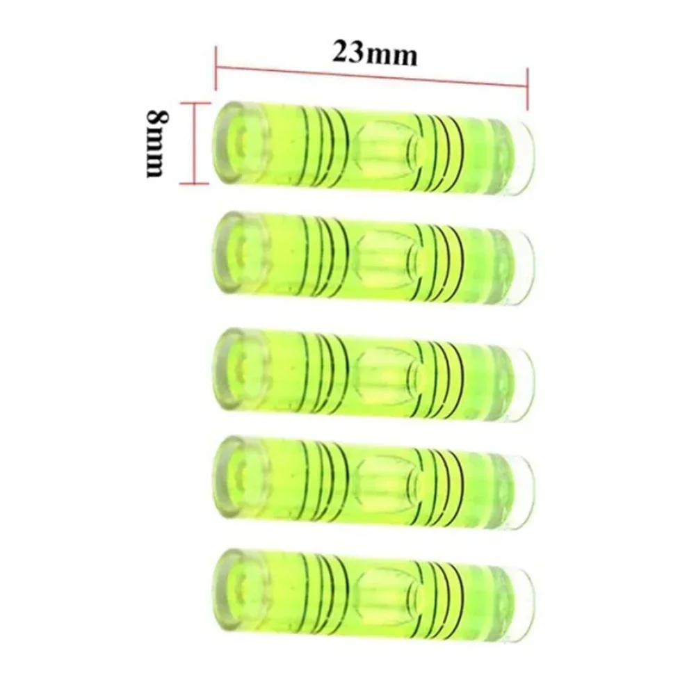 5pcs High PrecisionSpecial Level Bubble Leveler Pan-Tilt Balancer Measuring Set 23*8 Mm For Household Measuremen Measuring Tool