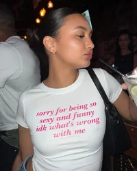 Y2K Letter Print Vintage High Street Aesthetic T-shirt 2000's Crop Top Summer Punk Short Sleeve Clothes Casual Streetwear Tshirt