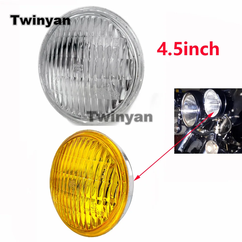 Motorcycle 4.5Inch Glass Lens Multi Reflective Insert Headlights Glass Head Light Globes For Harley Dyna Softail Sportster