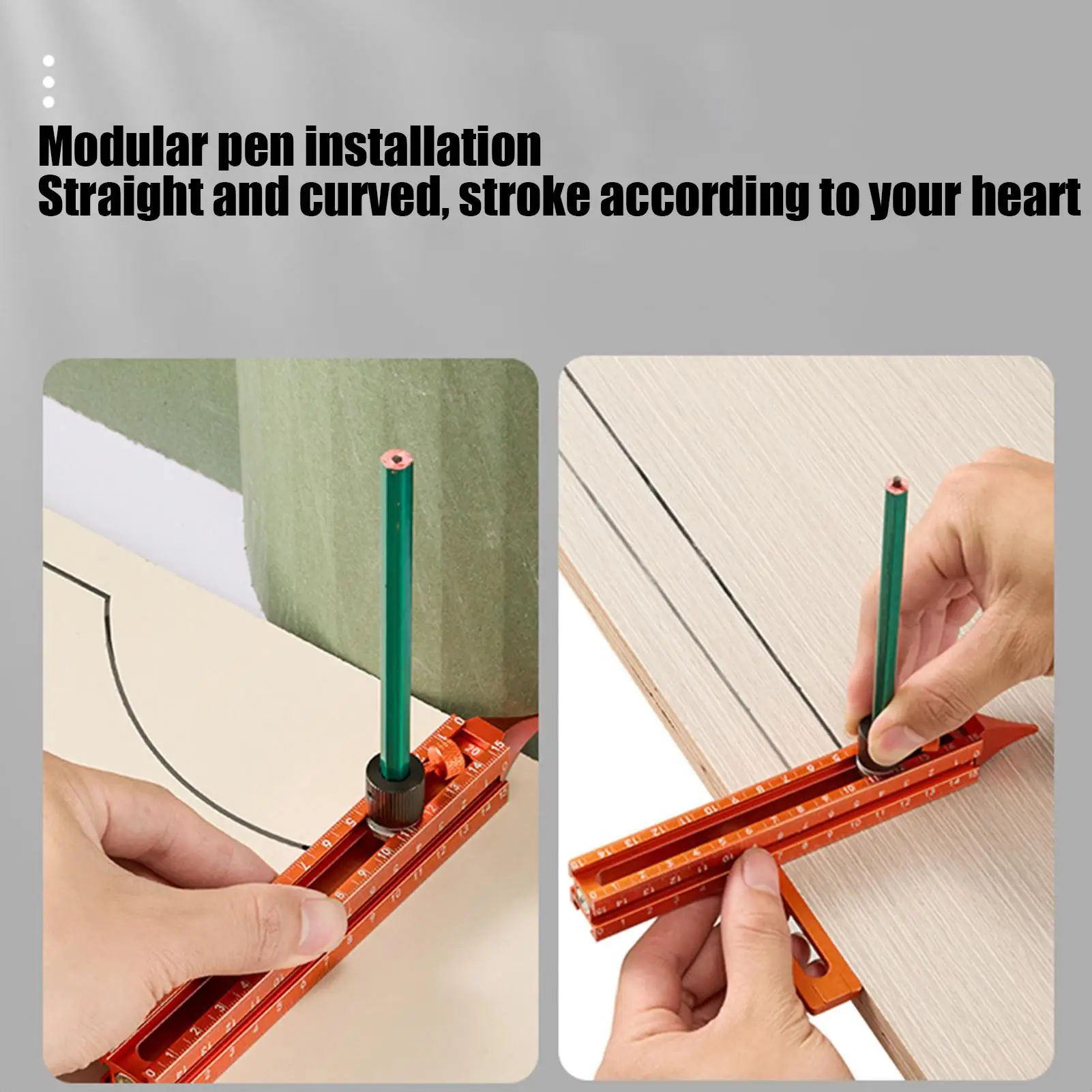 Woodworking Measuring Tools 4-Sided Magnetic Base Gauge Metal Precision Ruler For Carpenter Carpentry Construction Miter Cutting
