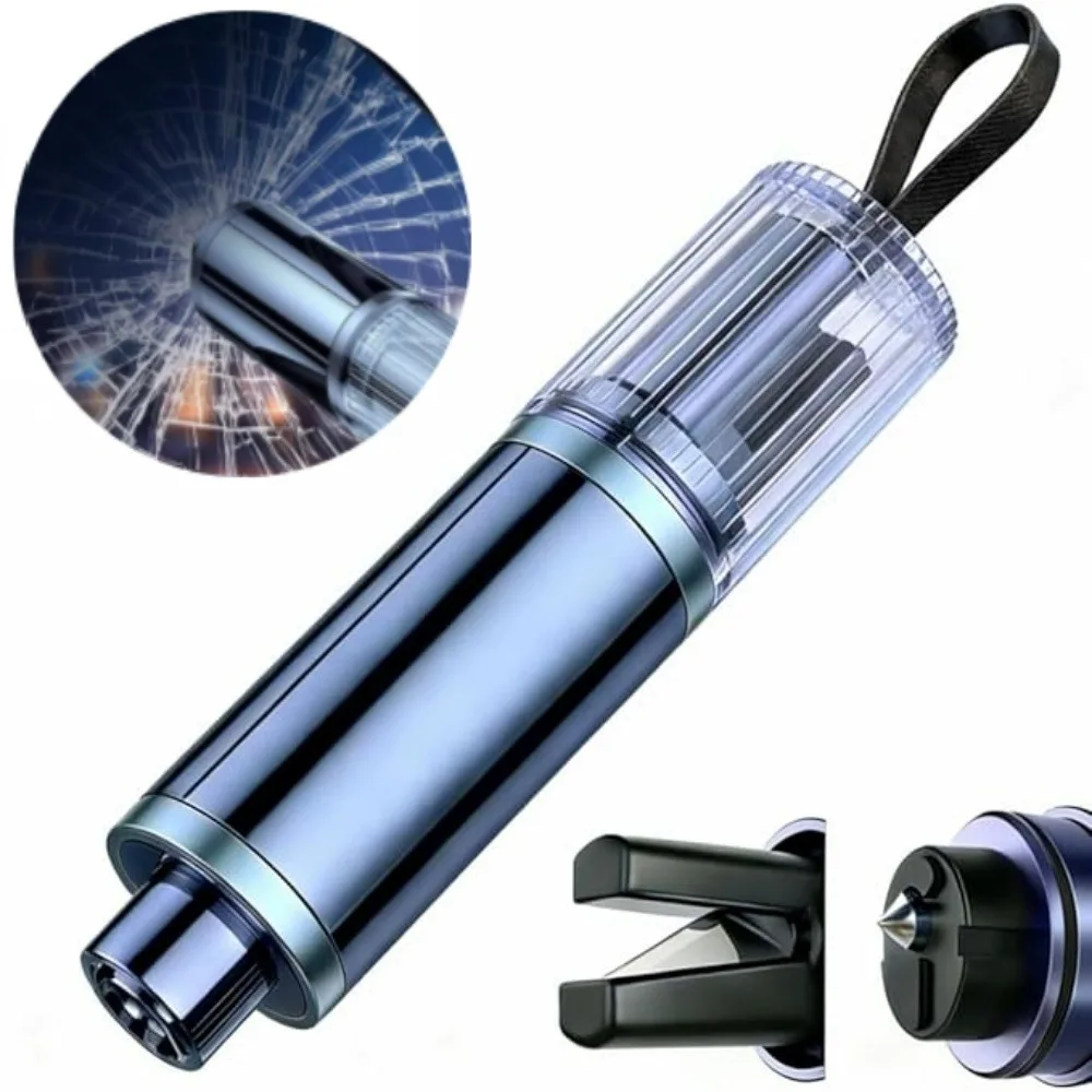 Car Safety Hammer Mini Window Breaker Seat Belt Cutter  2 in 1 Car Emergency Kit High Hardness Tungsten Steel Rescue Gadgets