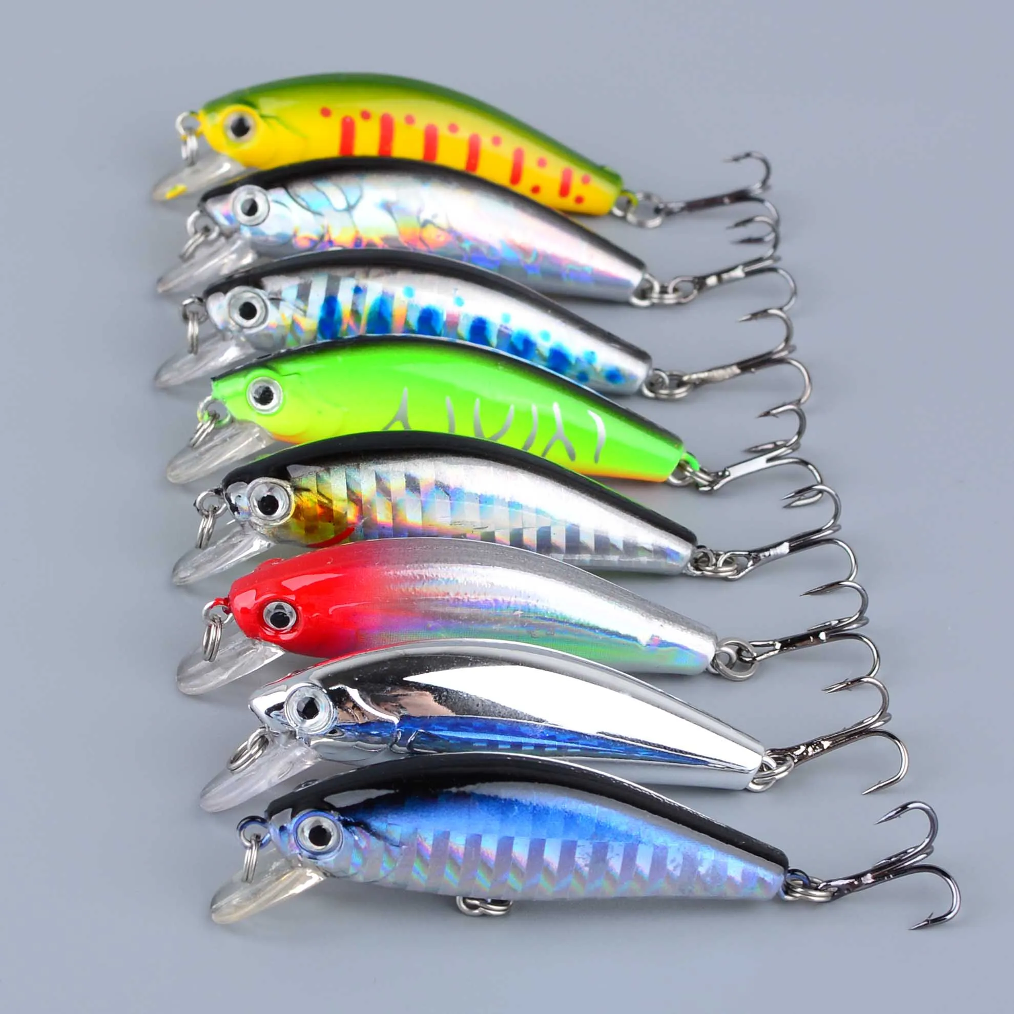 Señuelo Minnow hundible Wobbler Crank para lubina con anzuelo - imagen 5