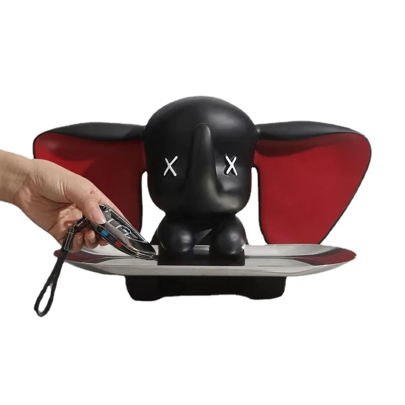 Dumbo Resin Storage Tray, Home Storage Keys, Candy Fruit Home Miniatures, Living Room Cartoon, Resin Charms Decor