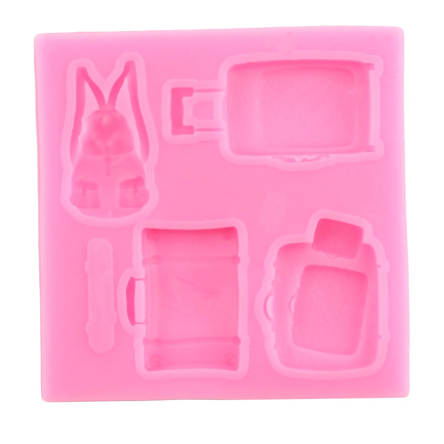 Airplane Silicone Mold Suitcase Travel Luggage Fondant Molds Cake Decorating Tools Cupcake Baking Chocolate Candy Clay Mould