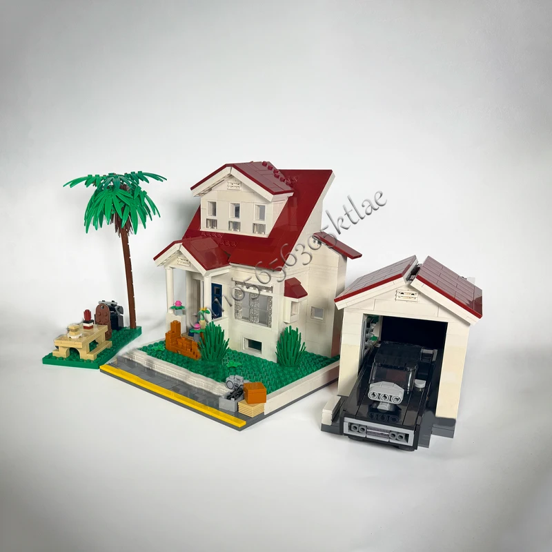 1176 قطعة MOC تخصيص العمارة في العصور الوسطى منزل عائلي عادي وحدات اللبنات نموذج الاطفال الجمعية هدايا عيد الميلاد