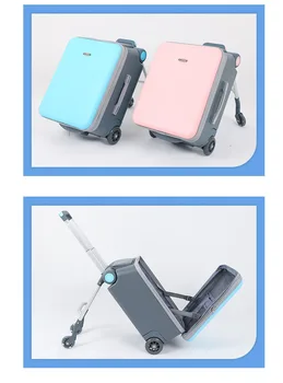 Kids Riding Travel Suitcase 3