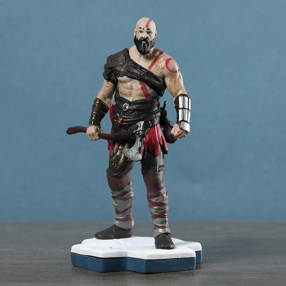 God Of War Kratos Atreus PVC Figure Collectible Model Toy Desktop Doll 11.5cm