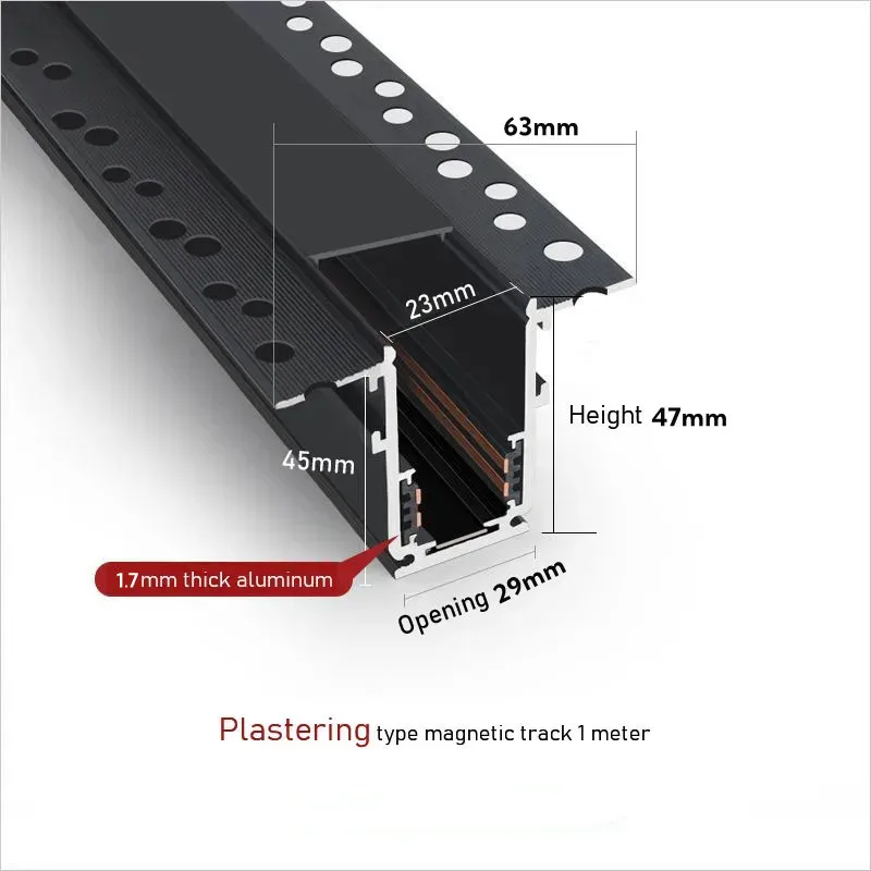 QIUBOSS Modern Magnetic Track Lights Embedded LED Spotlight Downlight Living Room Without Main Light Lighting Grille Lamp Series
