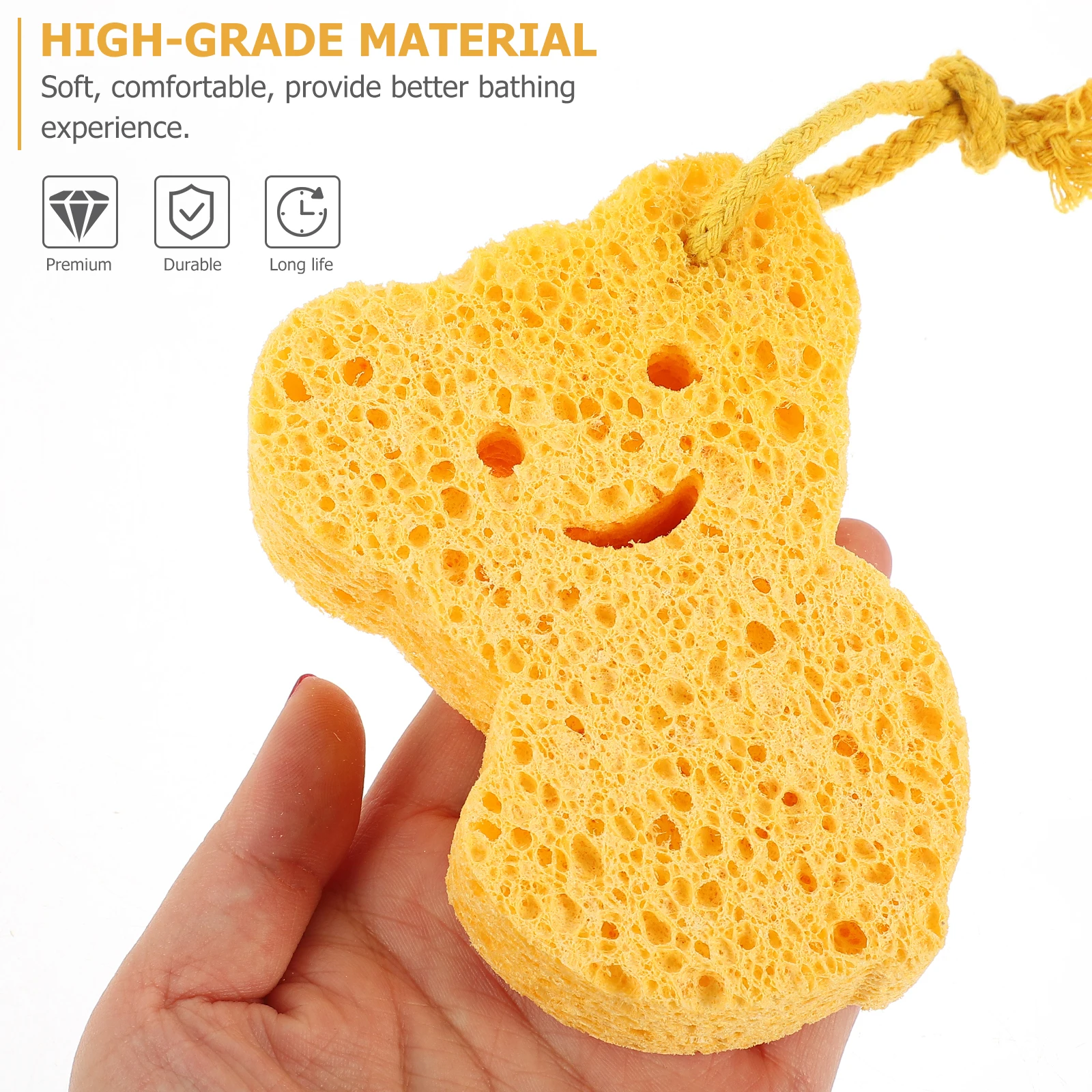 

3pcs Natural Fiber Bath Sponges Shower Cellulose Sponge Skin Care Soft Comfortable Strong Water Absorption For Both Adults