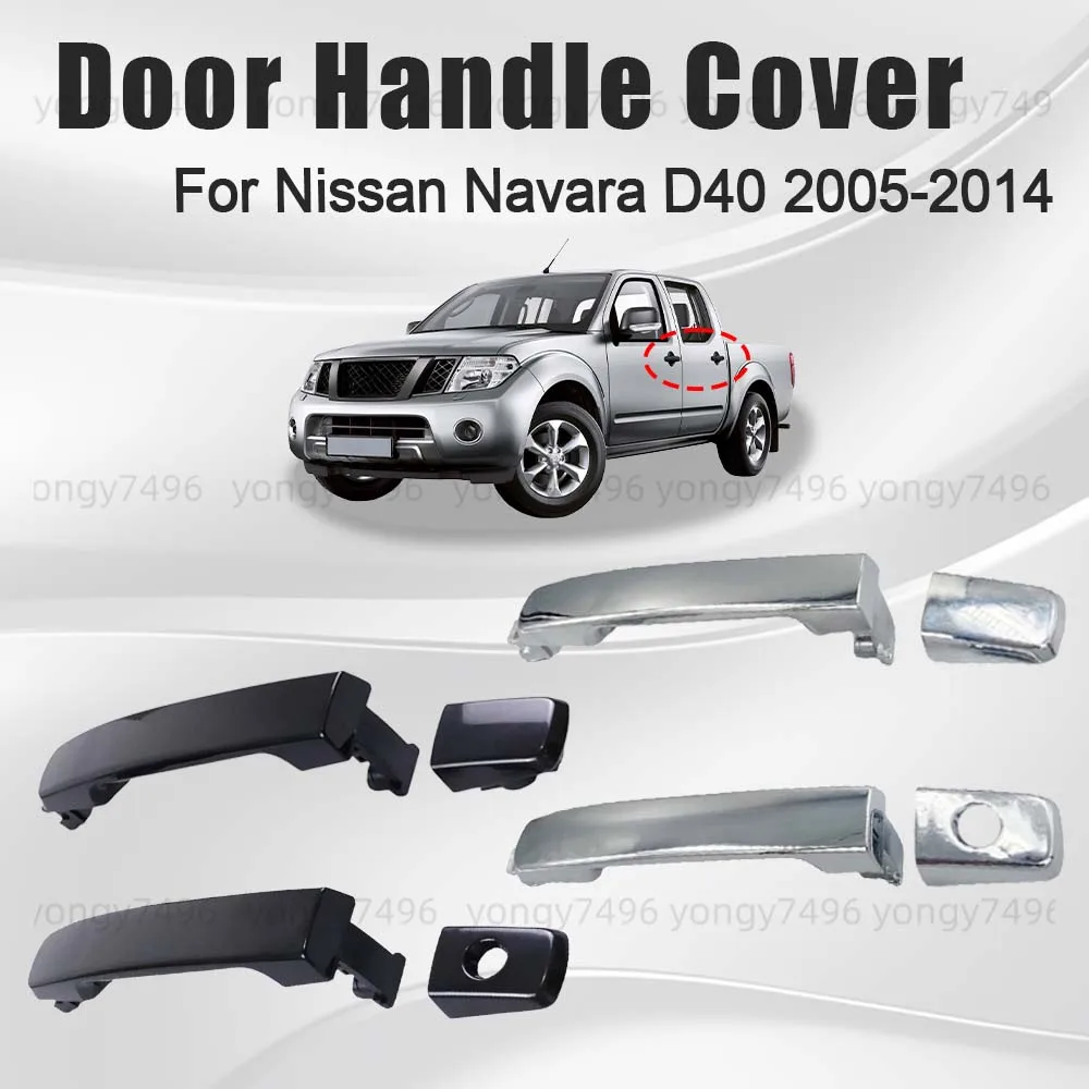 

Car Upgrade Door Handle Cover For Nissan Navara D40 2005-2014 Southeast Asia Australian Version Accessories Black With Holes
