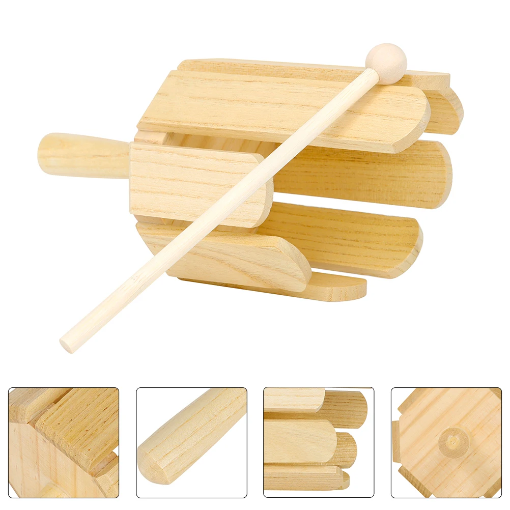 1 مجموعة قوية خشبية الموسيقى إيقاع لعبة أطفال قرع آلة اللعب الموسيقية