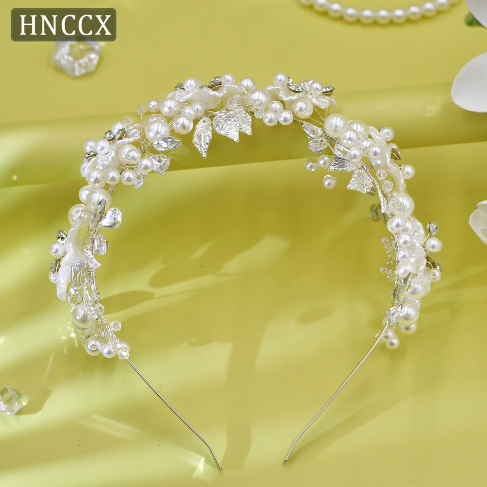 HNCCX Silver Color Alloy Leaves Hair Accessories For Elegant Girls Bride Bridal Wedding Hair Accessories Headpieces Gift CP603