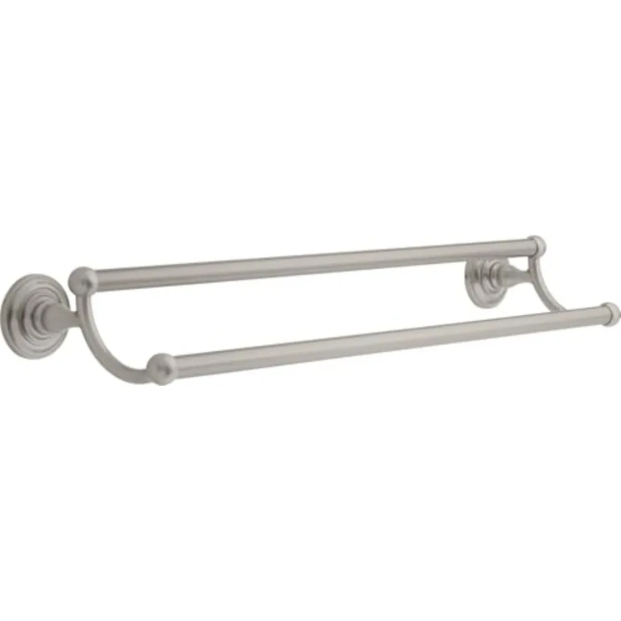 

Faucet Bath Accessories 138278 Greenwich 24" Double Bathroom Towel Rack SpotShield Brushed Nickel