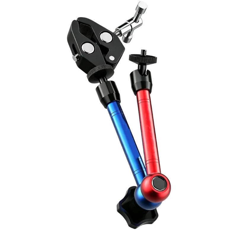 Articulating Recording Support with Desk Base, Flexible Arm Stand, and Threaded Top Point for Overhead Video Use D2RC