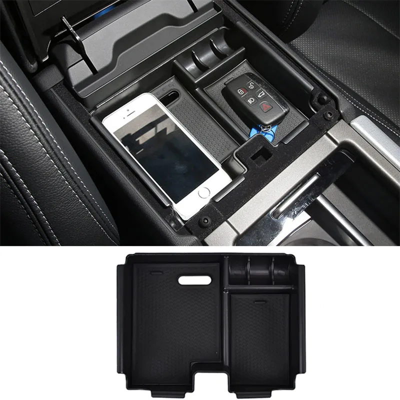 Fit For Land Rover Evoque Armrest Arm Rest Storage Box Center Console Bin Tray Case Holder 2011 2012 2013 2014 2015 2016 2017