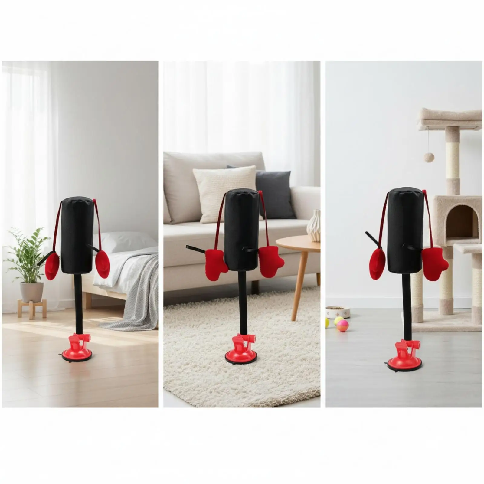 Cat Punching Toy with Hanging Boxing Gloves for Kitten Activity and Boredom Relief