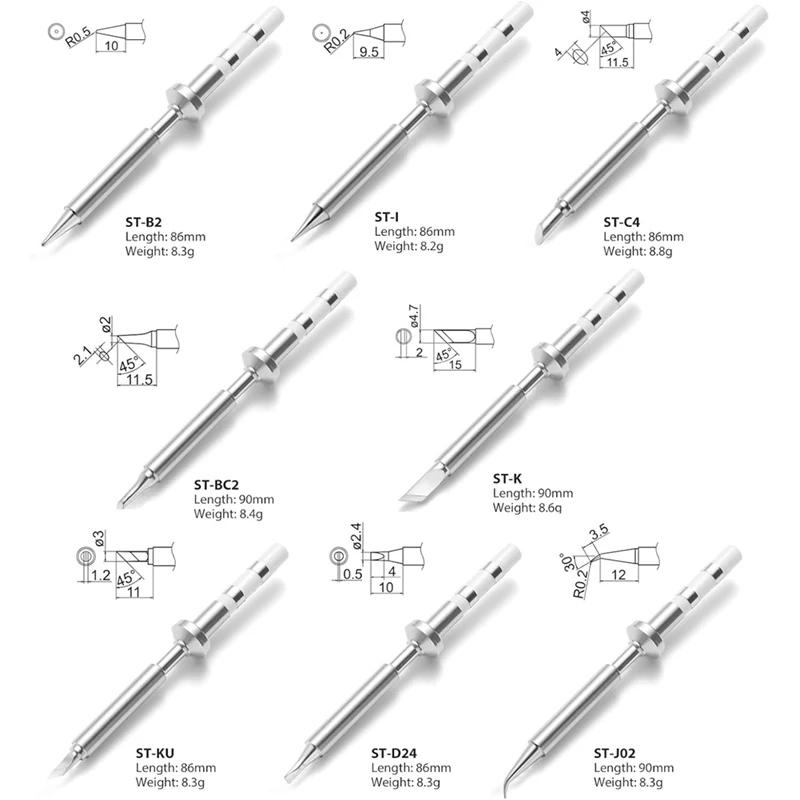 Mini Soldering Iron Tips Replacement For Pinecil Mini Soldering Iron,PTS200/TS100 Solder Pen Tool Soldering Accessories