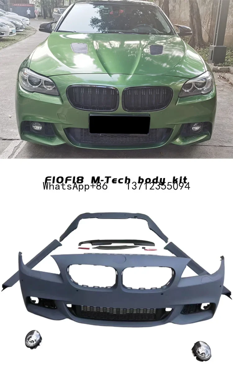 F10 MT M Tech Style Body Kit For Bmw F10 F18 Body Kit Uograde To MT Car Buer Front Buer Rear Buer Side Skirt