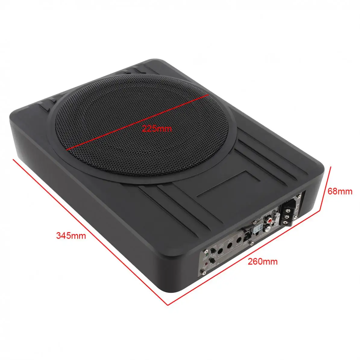 202510   Subwoofer ultrasottile per auto in pollici Ative Power Subwoofer automatico sottile Subwoofer per auto sottile con amplificatore di potenza grande 12V