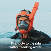 Snorkel Mask Full Face with Full Dry Breathing System Snorkeling Gear 180° Panoramic View Snorkel Mask with Anti-Fog Anti-Leak