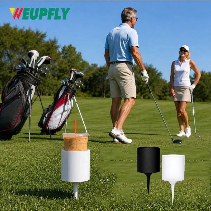 1PCS Golf Ground Cup Holder,Drink Holders Stake for Cups Bottles and Tumblers, 3D Printed Design Outdoor Spike Drink Holder