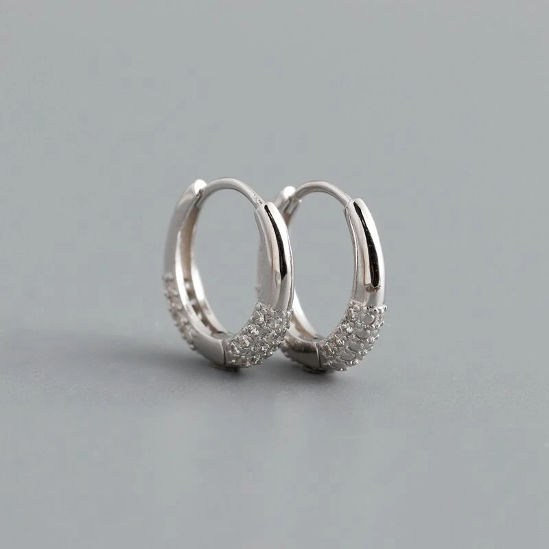 ANENJERY CZ Zirkon Kreis Creolen für Frauen Männer Punk Trendy Party Zubehör Mode Schmuck Geschenk – Detail 21