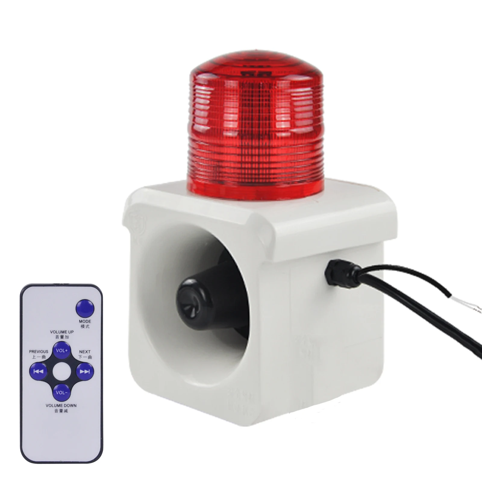 

Switch Signal Triggered Security Siren Alarm 120dB Horn Adjustable Waterproof Industrial Strobe Light Siren SLeA-800K