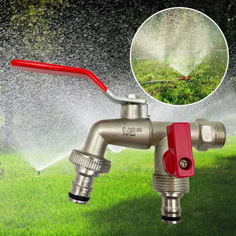 Replacement Fitting IBC Water Tank Connector Brass Tap Joint 1/2'' Watering Supply Taps Lever Handle Easy Turn on/Off