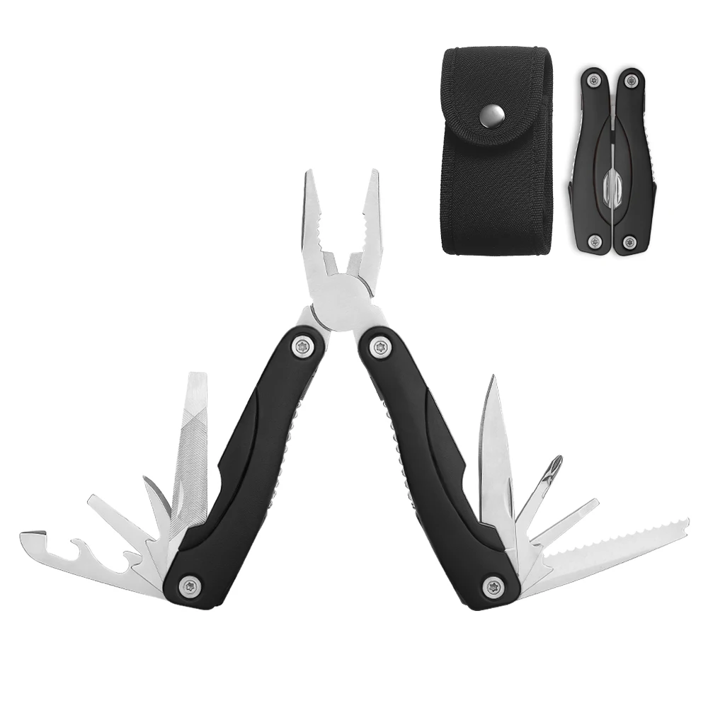 Multitool Pliers Pocket Knife, Bottle Opener, Screwdriver with Nylon Sheath ，Apply to Survival,Camping, Hunting and Hiking