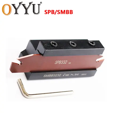 LIHAOPING SPB SMBB External Grooving CNC Tool Holder Precision Parting Off Block Blade Shank 16 20 25 32 Support 226 326 Lathe