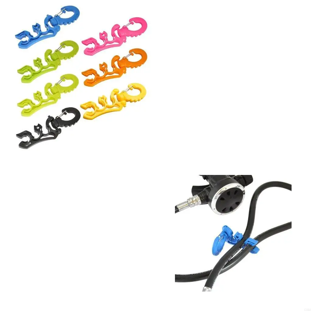 

Скбаба для дайвинга держатель шланг зажима двойной BCD Dives Dives Hose Holder с защелкой шкур 4xbb