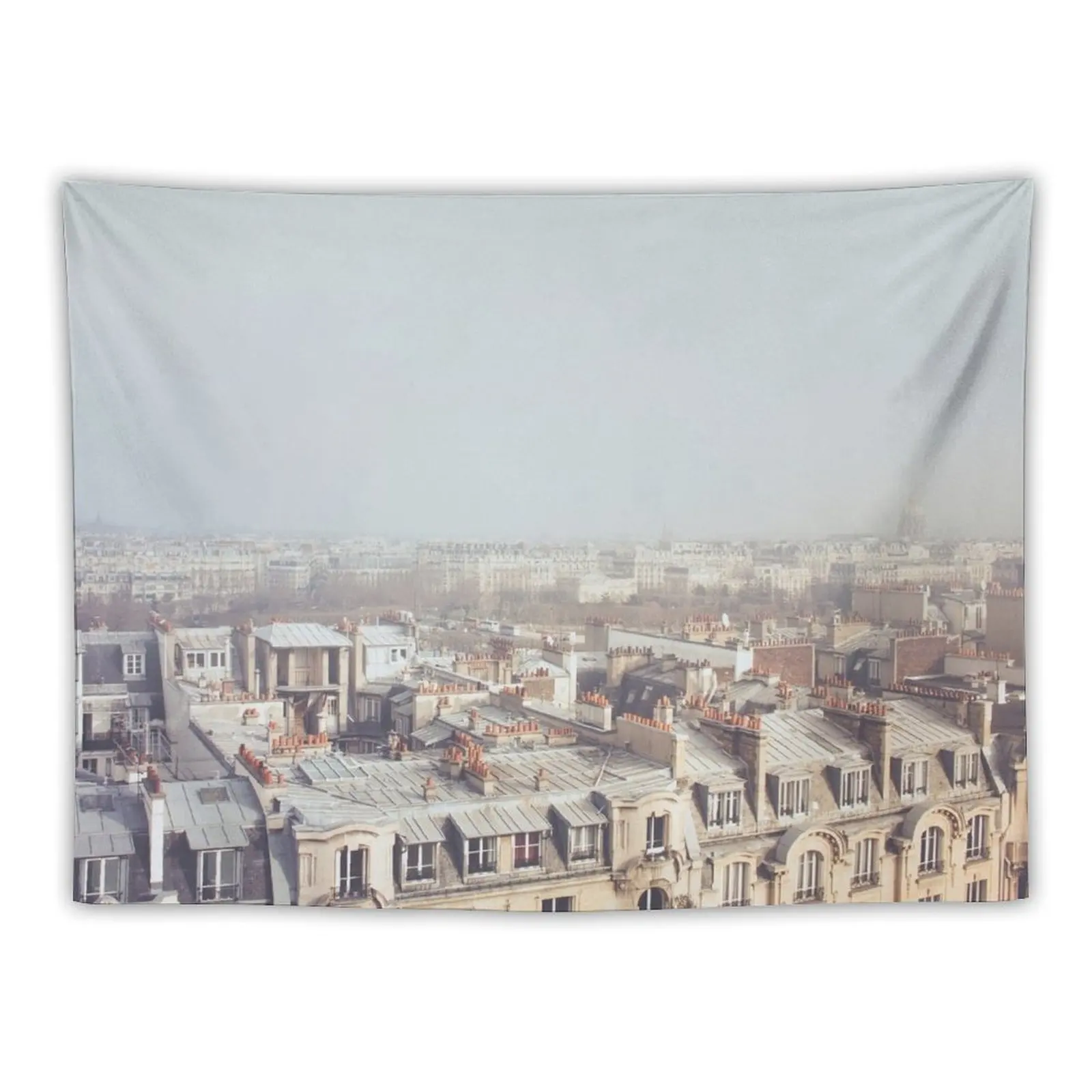 Paris Morning Rooftops Tapestry Bathroom Decor Cute Room Things Decoration Wall Room Aesthetic Tapestry