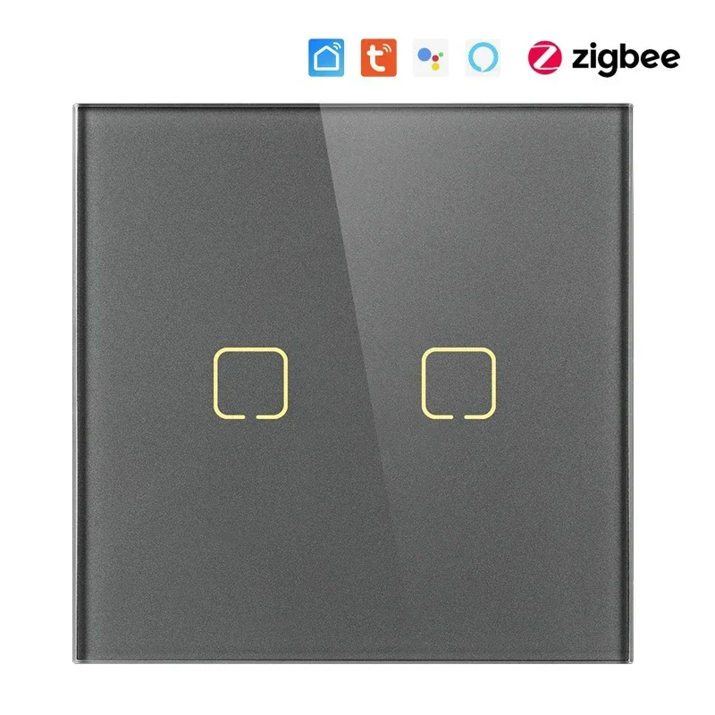 Intelligent Touch Switch Cover, Wall Mounted Glass Panel, Multiple Control Modes, Voice+timing Function, Flame Retardant PC