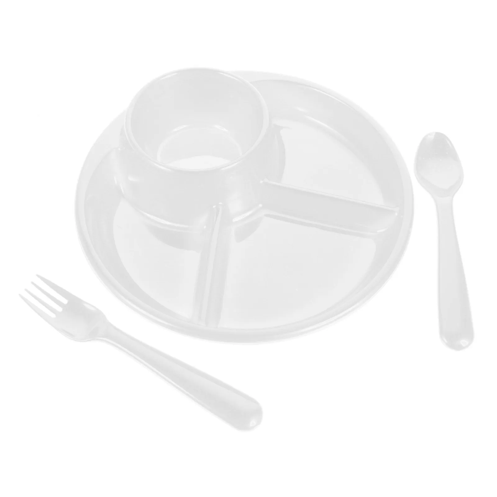 

1Set Divided Food Plate Toddler Plates Plastic Baby Food Container Easy Clean Reusable Plastic Plates for Family Breakfast