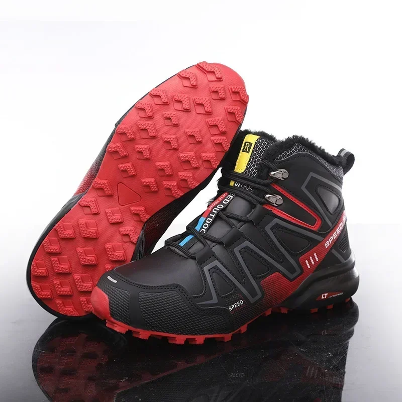 Hiking Shoes for Men Winter Warm Men Snow Boots Outdoor Non Slip Sneakers High Quality Comfor Men Walking Shoes Waterproof Boots