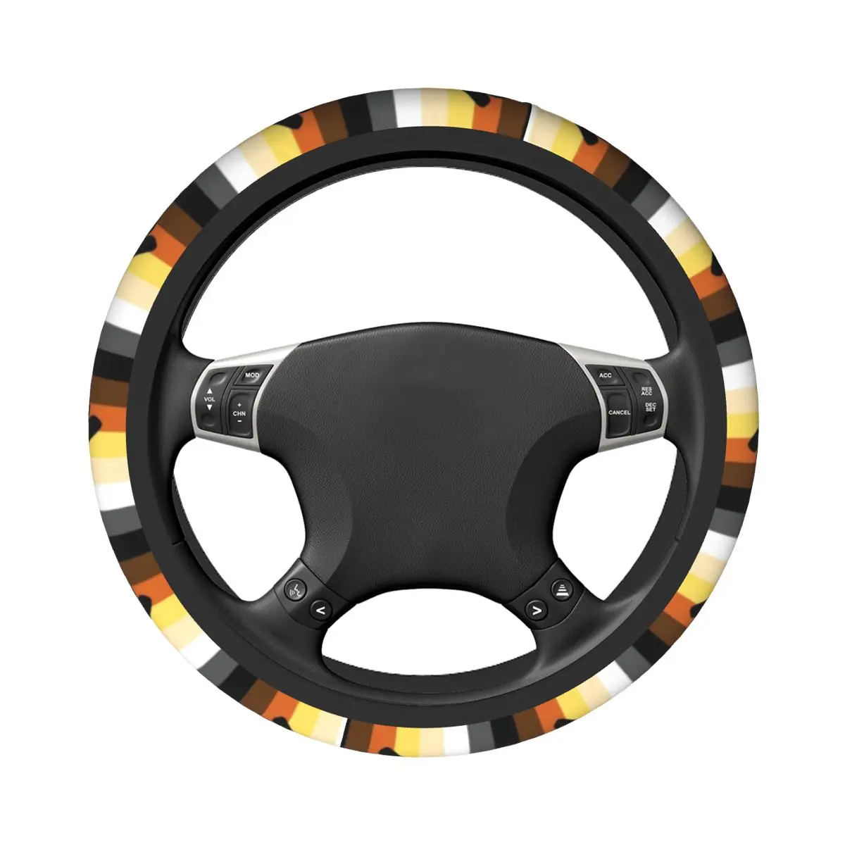 Bear Pride Paw Flag Vertical Steering Wheel Cover for SUV Lesbian LGBT Gay Soft Car Steering Wheel Protector Auto Accessories