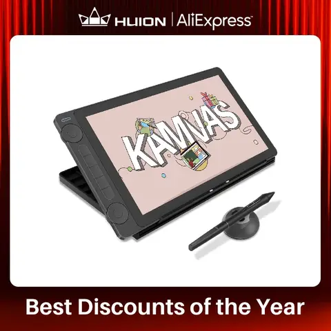 Huion Kamvas 13(3세대) 그래픽 태블릿(스크린 펜 디스플레이 포함) 듀얼 다이얼 5개 프레스 키 Best5