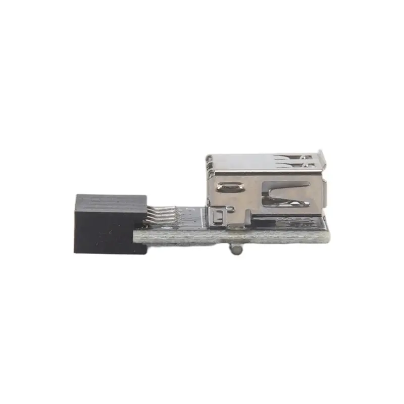 A01K-9Pin To 1 Port USB Adapter Connector PC Internal Motherboard 9Pin To USB2.0 Type A Female Converter For Desktop Computer Du