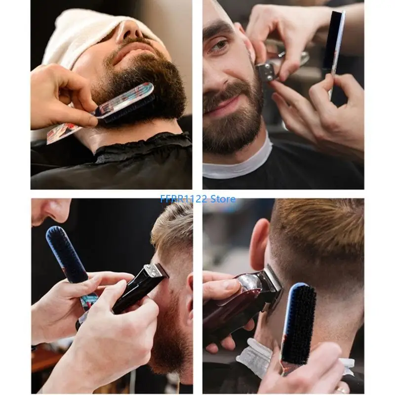 

Y1UF Convenient Nylon Bristles Face Brush for Removing Loose Hairs and Beard Trimming Compact and Easy to Use