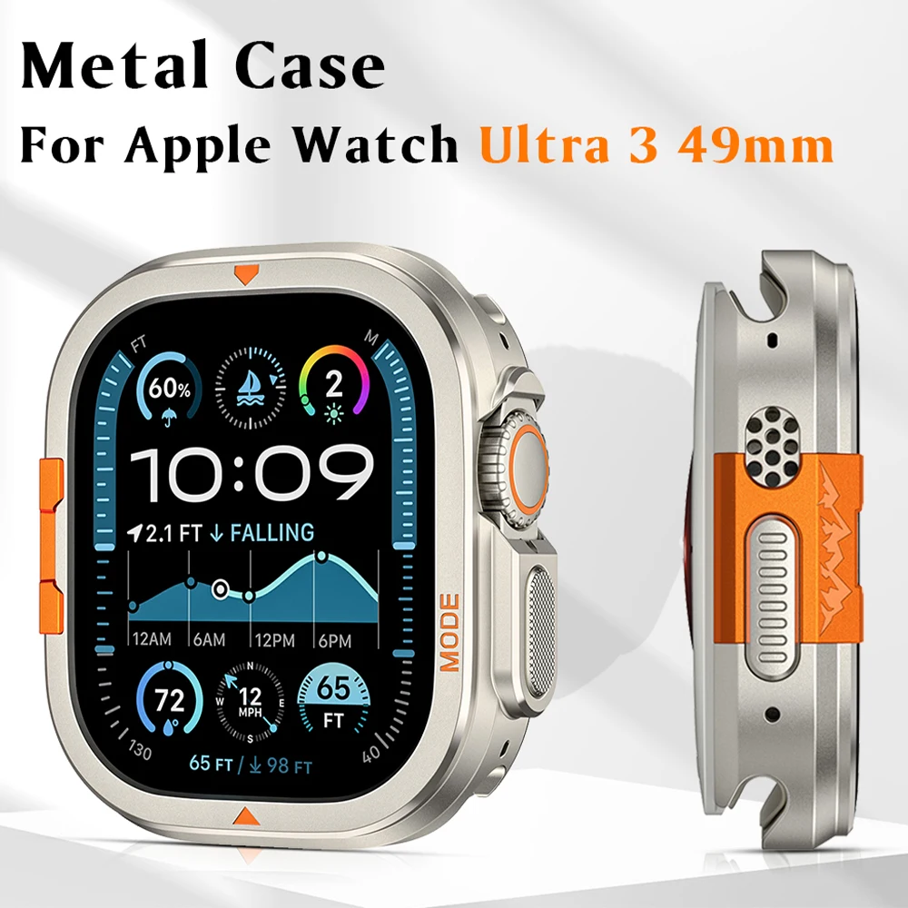 

Роскошный металлический корпус для Apple Watch 49 мм, 46 мм, 45 мм, 44 мм, рамка-бампер из алюминиевого сплава для iWatch Ultra 3, Series 11, 10, 9, 8, 7, SE