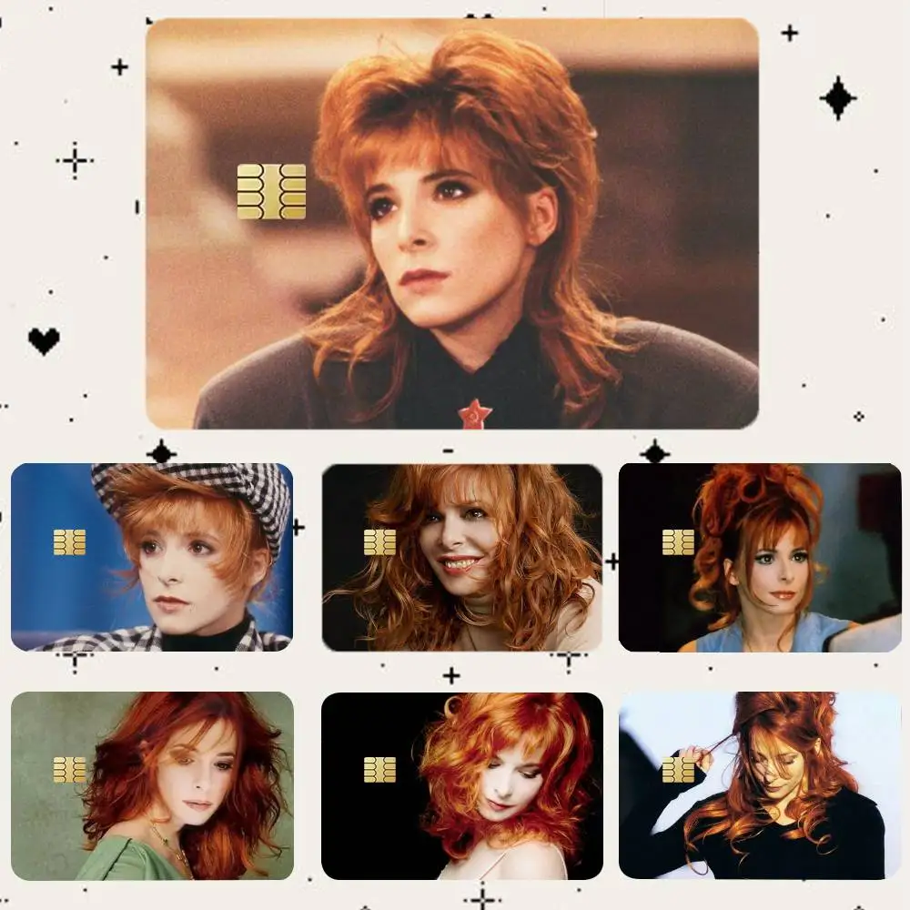 

M-Mylene Farmer HD Waterproof Card Skins Protective Stickers for Credit Bank Game Cards