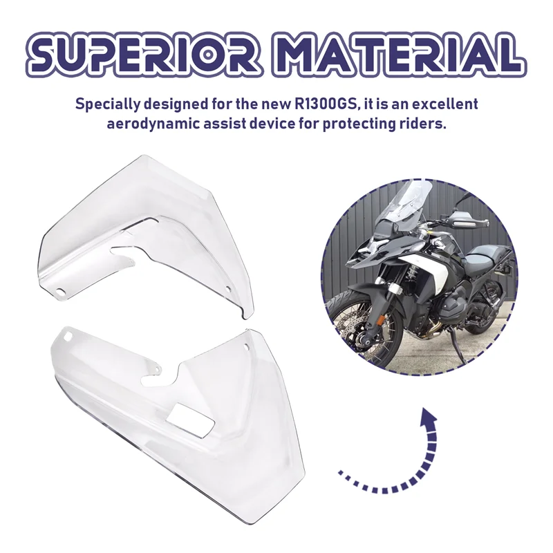 

X39A-мотоциклы, нижние воздушные дефлекторы, воздушные дефлекторы для BMW R1300GS, боковые спойлеры, прозрачный дефлектор