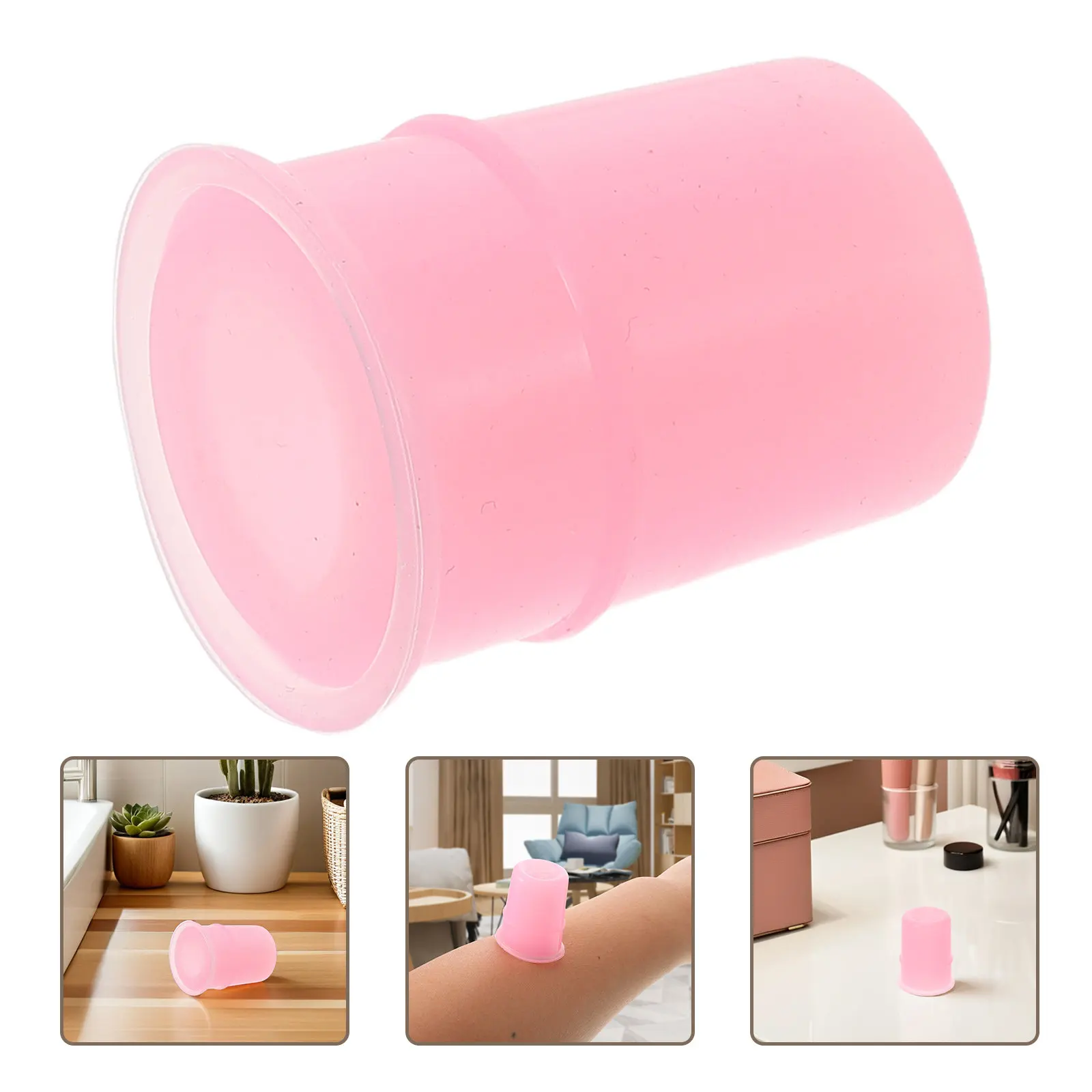 

Silicone 's Cupping Therapy Cup Pink Soft Massage Vacuum Suction Cup for Body Face Cellulite Treatment Remover