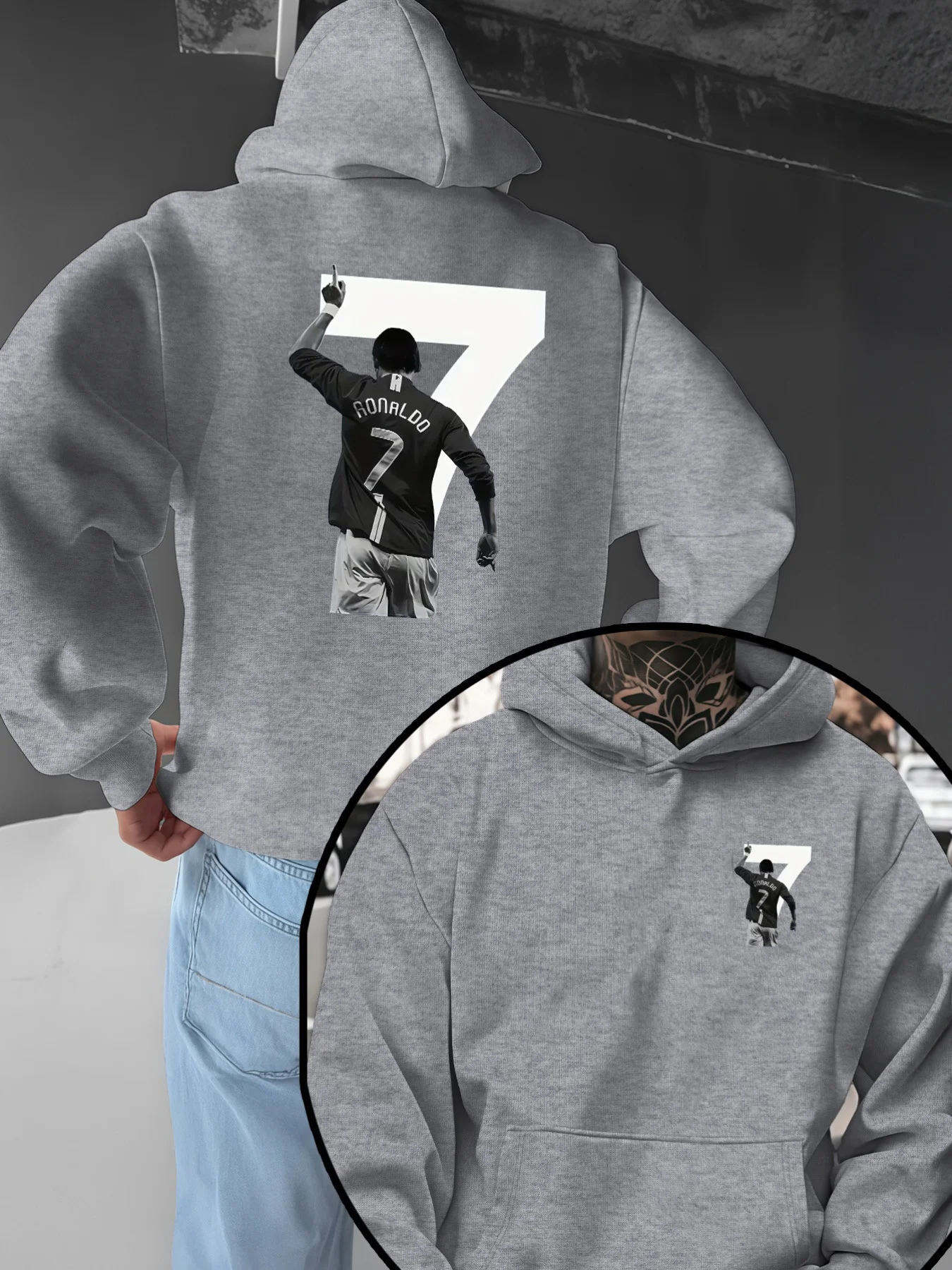 2025 Mode Sport Hoodie Pullover Ronaldo Buchstabe 7 Drucken Lässige Übung Hoodie Herbst Winter Langarm Baumwolle Sudadera Hoodies