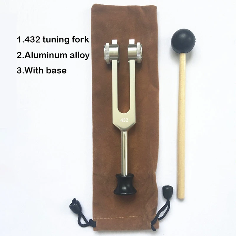 432 هرتز ضبط شوكة اليوغا الصوت شفاء ضبط الشوكة مجموعة سبائك الألومنيوم Diapason المركب قرع الموسيقية